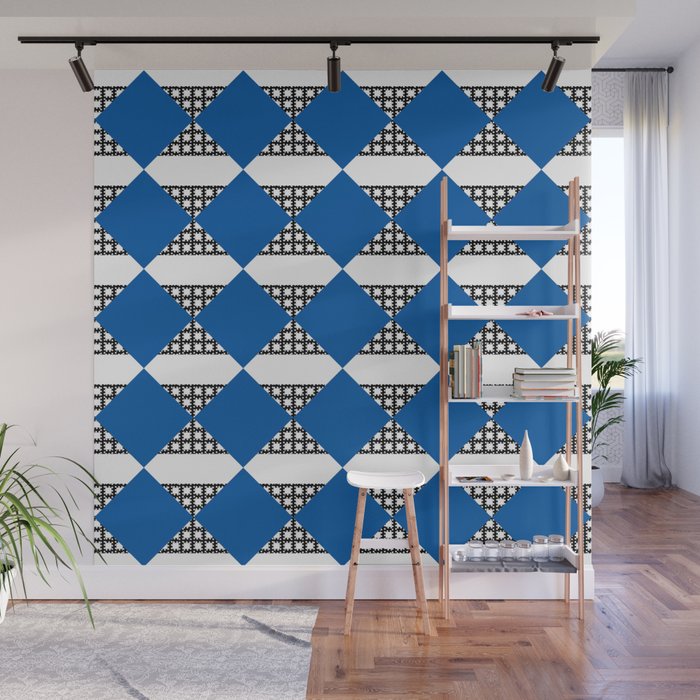 Modern boho (sapphire blue) Wall Mural Gallery Image 1