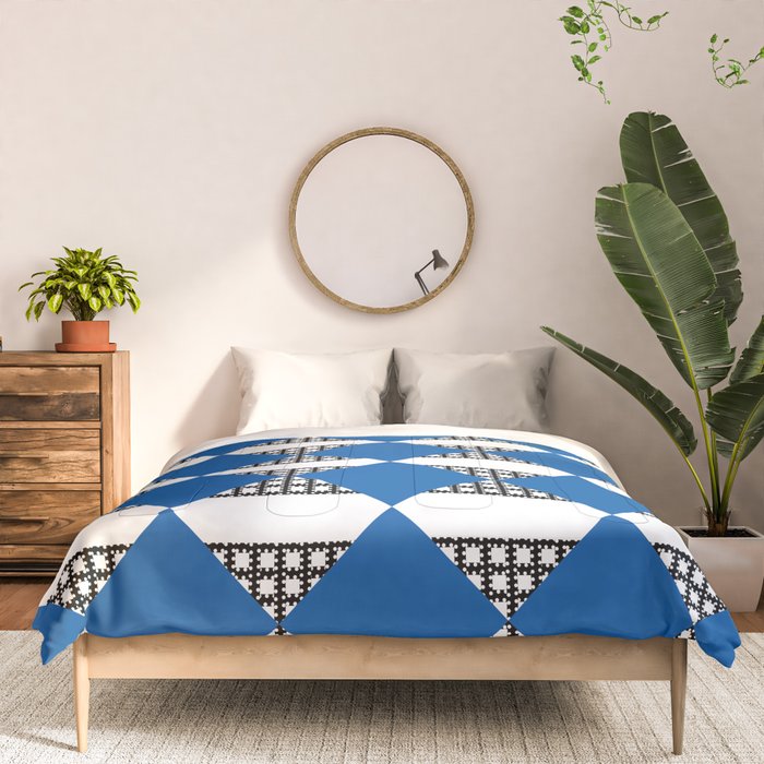 Modern boho (sapphire blue) Comforter Gallery Image 3