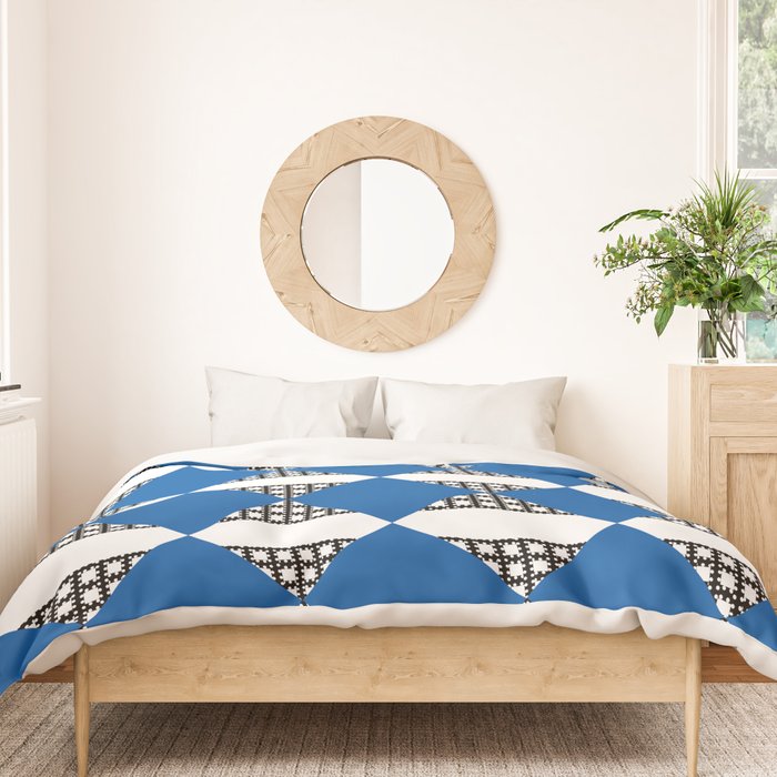 Modern boho (sapphire blue) Duvet Cover Gallery Image 3