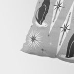 Mid Century Meow Atomic Cats on Cool Gray ©studioxtine Pillow Sham Gallery Image 4