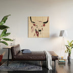 Highland Cow Wood Wall Art Gallery Image 2