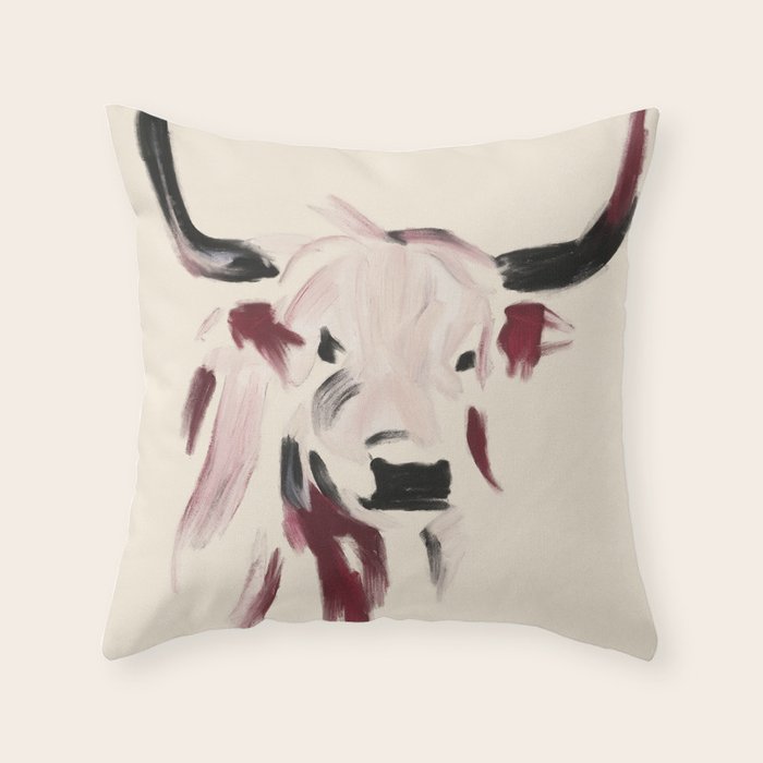 Highland Cow Throw Pillow Gallery Image 6