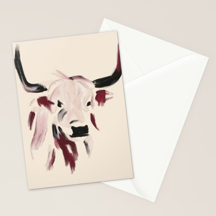 Highland Cow Stationery Card Gallery Image 2
