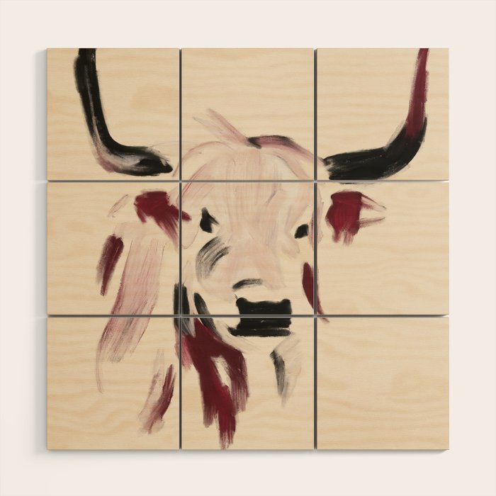Highland Cow Wood Wall Art Gallery Image 1