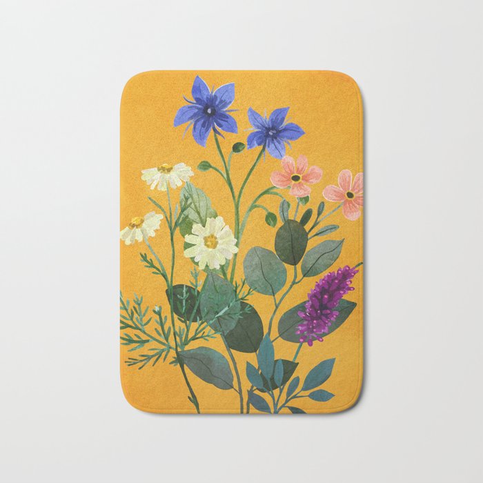 Summer Flowers 8 Bath Mat Gallery Image 1