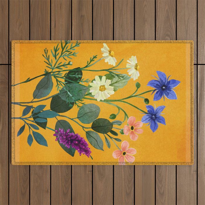Summer Flowers 8 Outdoor Rug Gallery Image 1