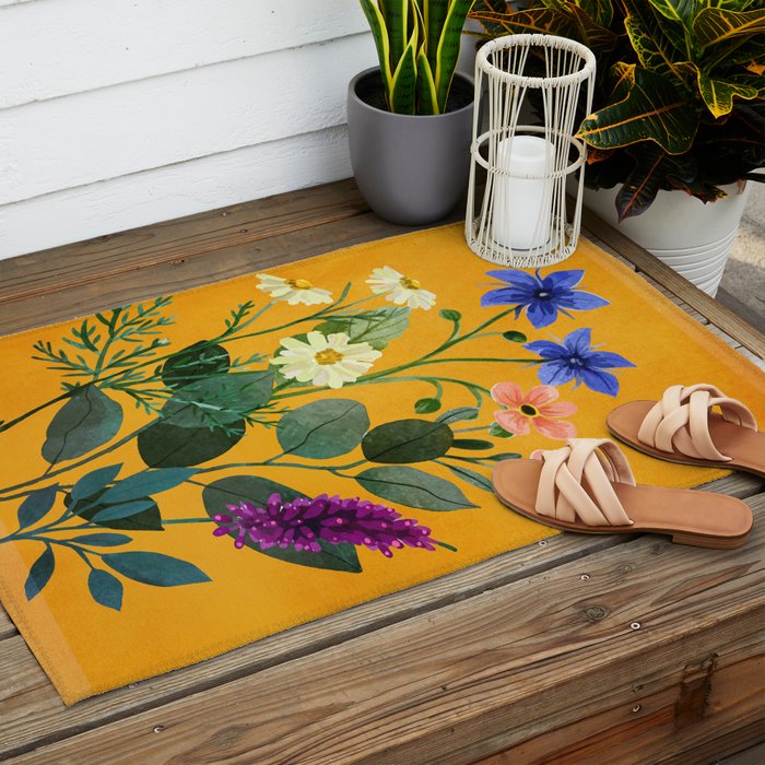 Summer Flowers 8 Outdoor Rug Gallery Image 2