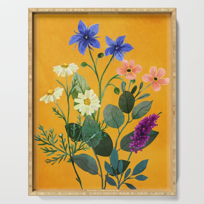 Summer Flowers 8 Serving Tray Gallery Image 1