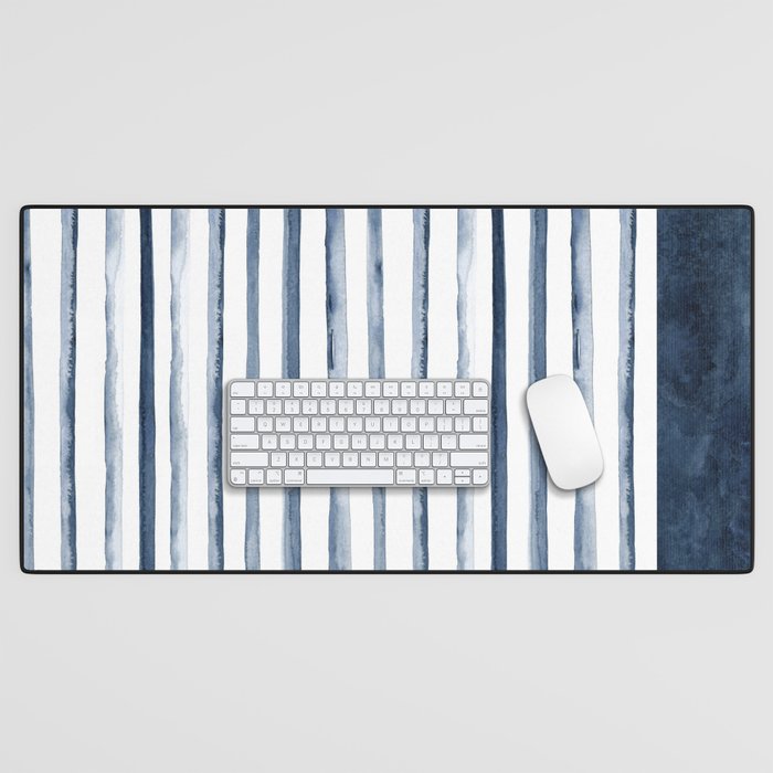 Stripes | Watercolor Pattern Desk Mat Gallery Image 1