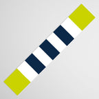 Modern Classy Navy Blue Lime Green STRIPES Table Runner Gallery Image 3