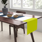 Modern Classy Navy Blue Lime Green STRIPES Table Runner Gallery Image 2
