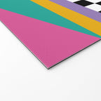 Checkered pattern grid / Vintage 80s / Retro 90s Welcome Mat Gallery Image 2