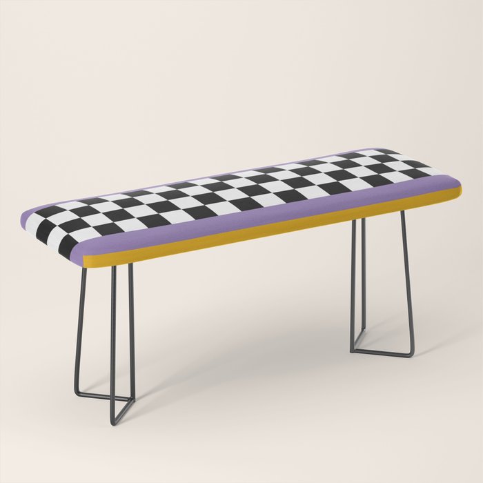 Checkered pattern grid / Vintage 80s / Retro 90s Bench Gallery Image 1