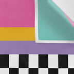 Checkered pattern grid / Vintage 80s / Retro 90s Wall Tapestry Gallery Image 3