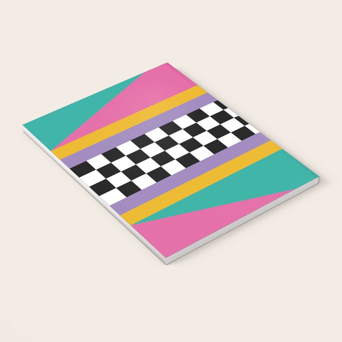Checkered pattern grid / Vintage 80s / Retro 90s Notebook Gallery Image 3