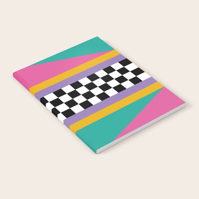 Checkered pattern grid / Vintage 80s / Retro 90s Notebook Gallery Image 1