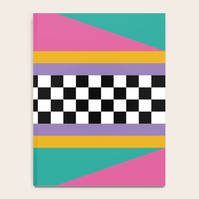Checkered pattern grid / Vintage 80s / Retro 90s Notebook Gallery Image 4