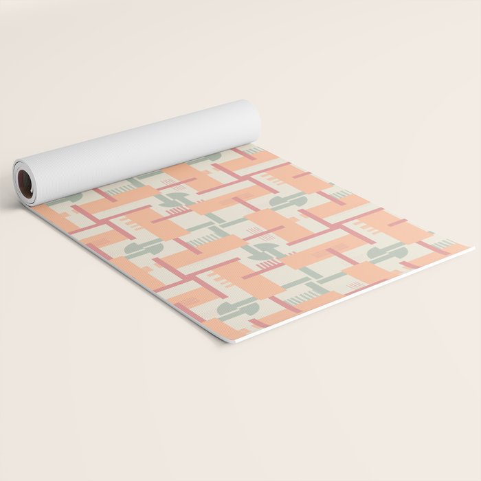 Playful geometric stripes C Yoga Mat Gallery Image 2