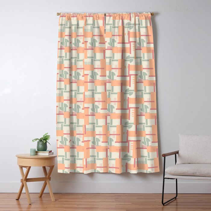Playful geometric stripes C Window Curtain Gallery Image 1