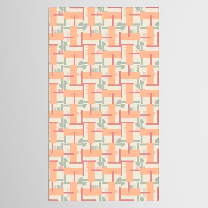 Playful geometric stripes C Tablecloth Gallery Image 2