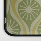Mid Century Modern Atomic Drops Retro Pattern in Vintage Olive Green and Celadon Tones Laptop Sleeve Gallery Image 3
