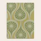 Mid Century Modern Atomic Drops Retro Pattern in Vintage Olive Green and Celadon Tones Notebook Gallery Image 4