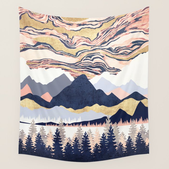 Winter's Sky Wall Tapestry Gallery Image 1