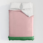 Color Block Pink and Green Duvet Cover Gallery Image 6
