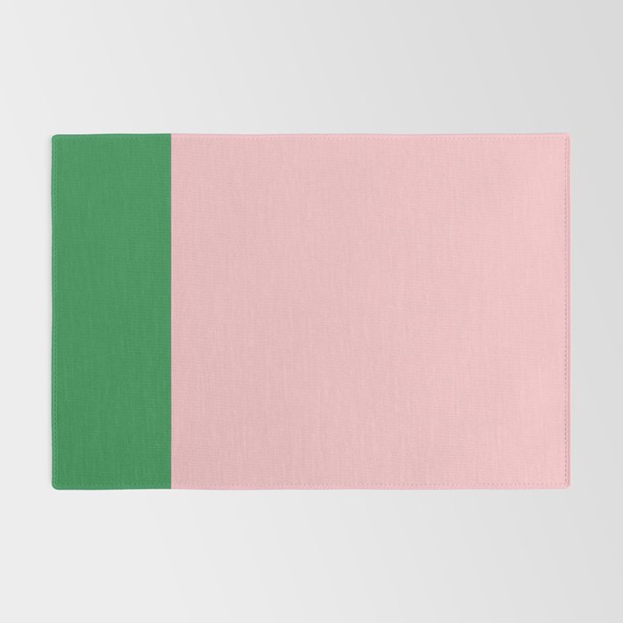 Color Block Pink and Green Rug Gallery Image 2