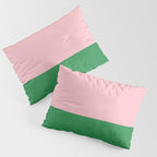 Color Block Pink and Green Pillow Sham Gallery Image 3
