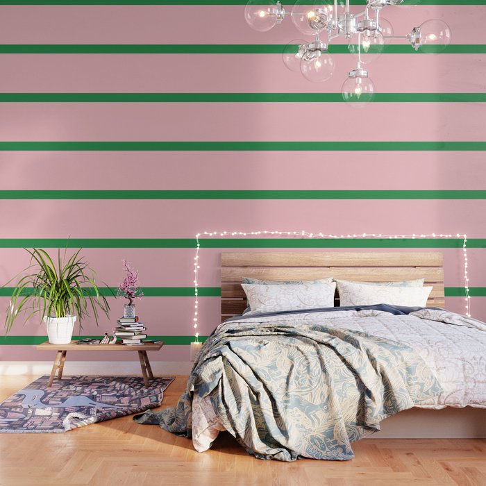 Color Block Pink and Green Wallpaper Gallery Image 1