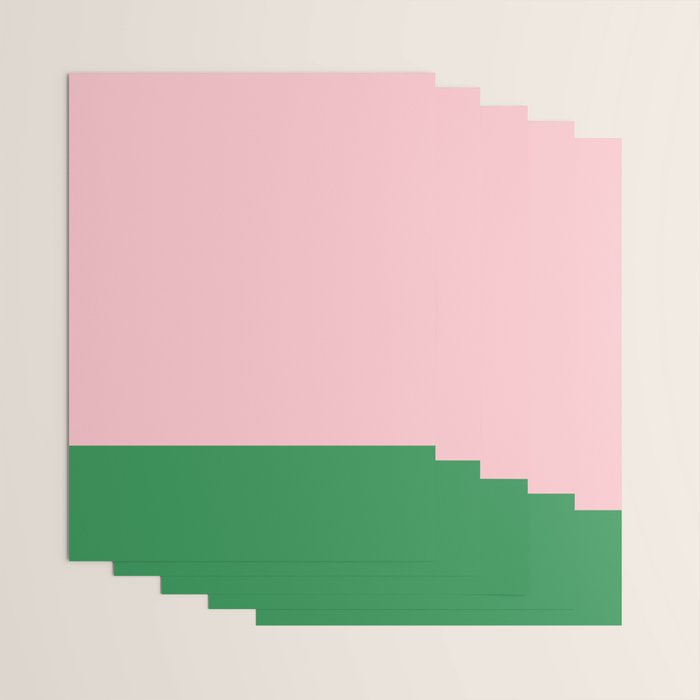 Color Block Pink and Green Wrapping Paper Gallery Image 3