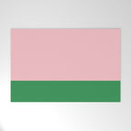 Color Block Pink and Green Welcome Mat Gallery Image 1
