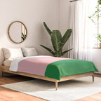 Color Block Pink and Green Comforter Gallery Image 2
