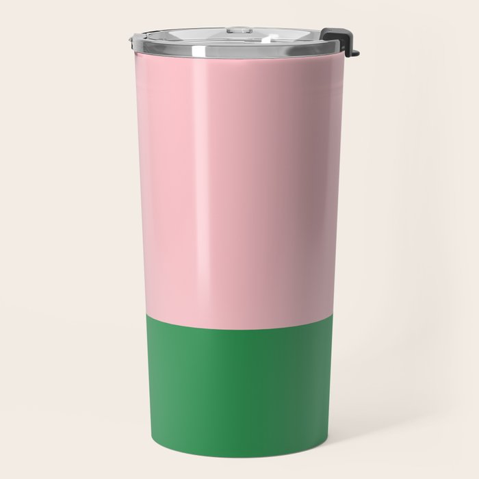 Color Block Pink and Green Travel Mug Gallery Image 2