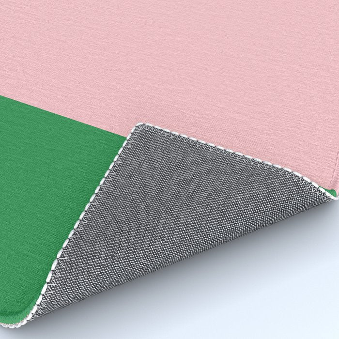 Color Block Pink and Green Rug Gallery Image 4