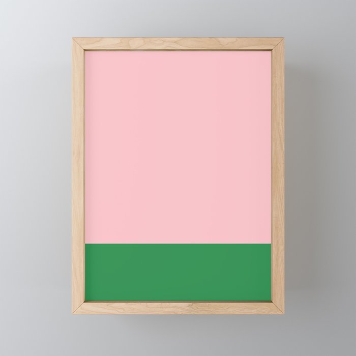 Color Block Pink and Green Mini Art Print Gallery Image 1