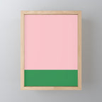 Color Block Pink and Green Mini Art Print Gallery Image 1