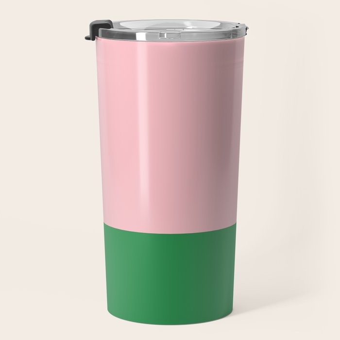 Color Block Pink and Green Travel Mug Gallery Image 3