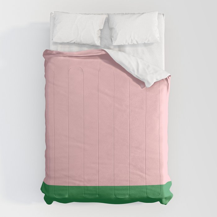 Color Block Pink and Green Comforter Gallery Image 6