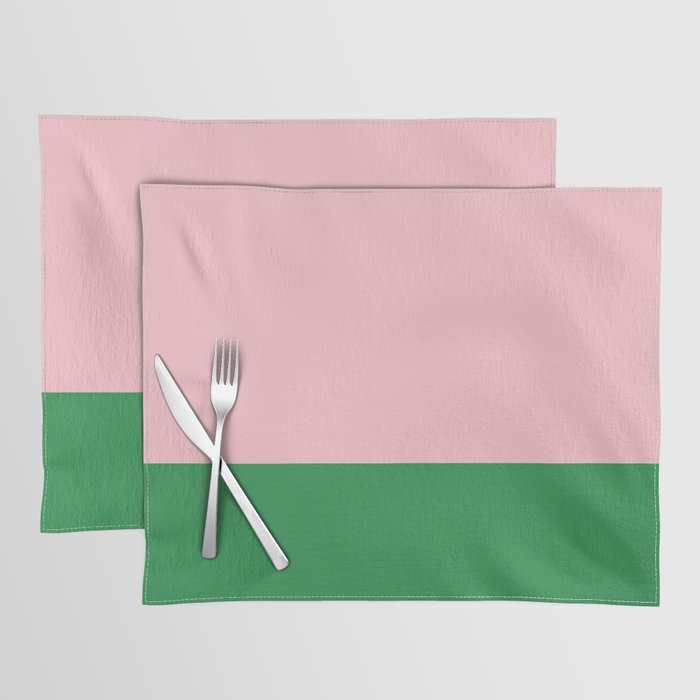Color Block Pink and Green Placemat Gallery Image 1