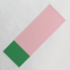 Color Block Pink and Green Yoga Mat Gallery Image 1