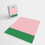 Color Block Pink and Green Jigsaw Puzzle Gallery Image 2