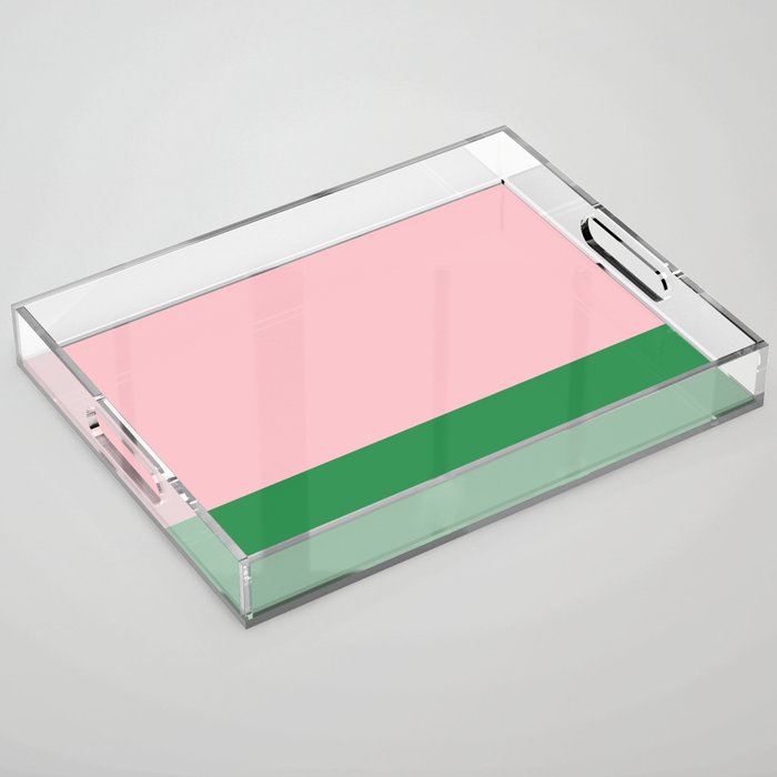 Color Block Pink and Green Acrylic Tray Gallery Image 1