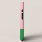 Color Block Pink and Green iPhone Case Gallery Image 2
