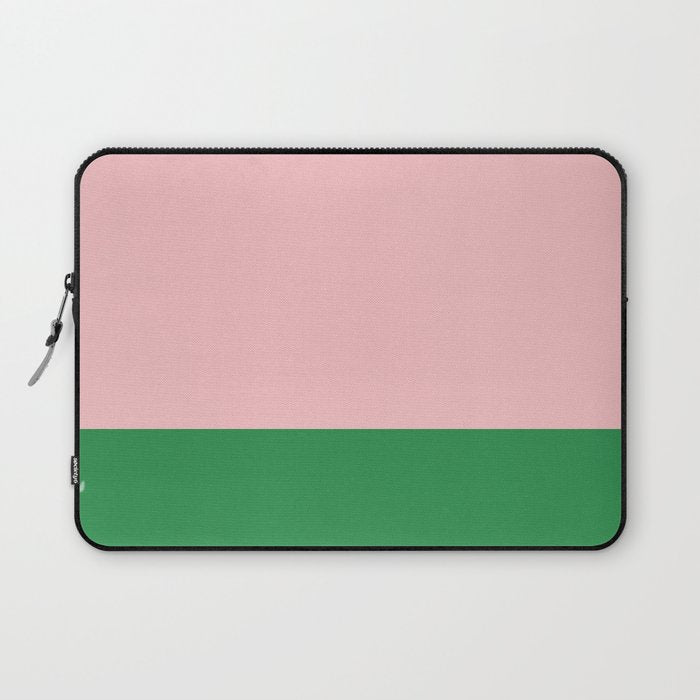 Color Block Pink and Green Laptop Sleeve Gallery Image 1