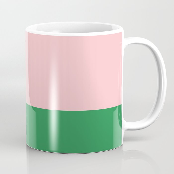 Color Block Pink and Green Coffee Mug Gallery Image 1