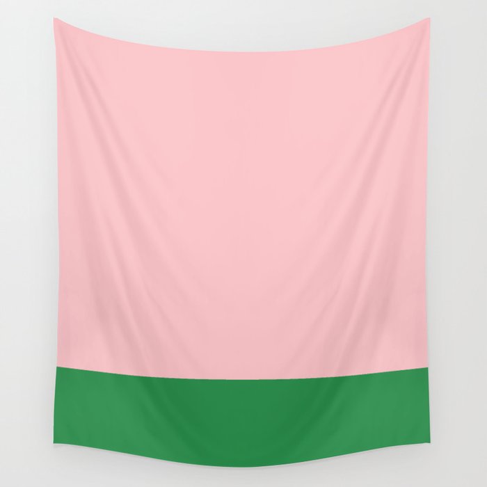 Color Block Pink and Green Wall Tapestry Gallery Image 4
