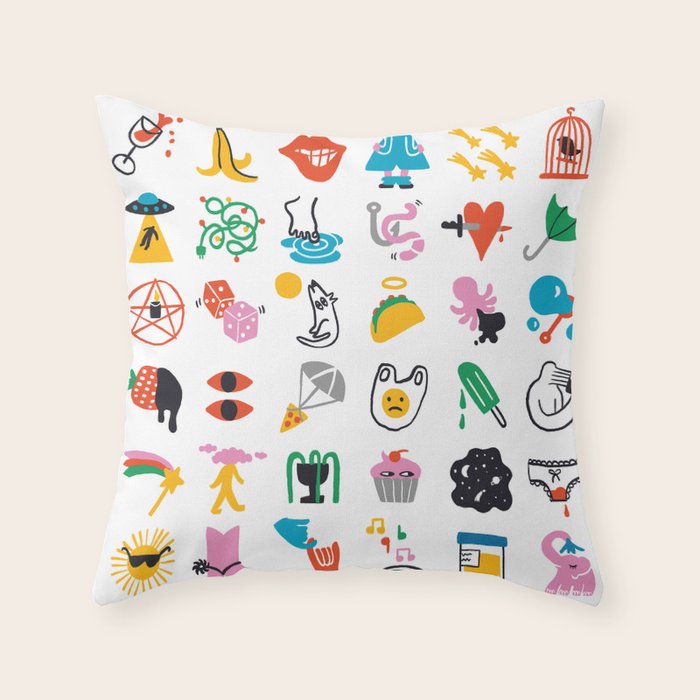 Relevant Symbols Throw Pillow Gallery Image 6