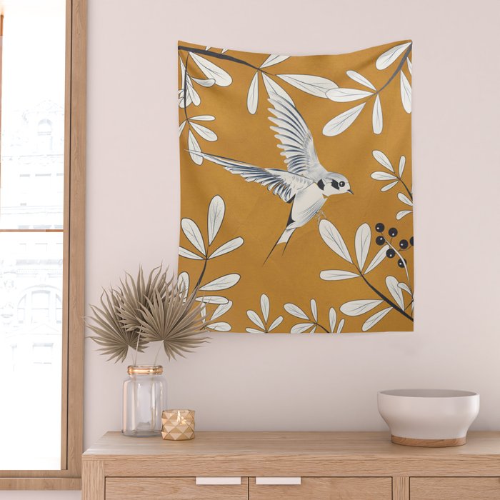 Swallow 01 Wall Tapestry Gallery Image 2